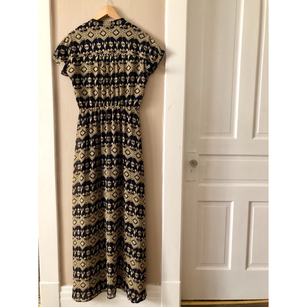 Cream&Navy Maxi Dress - Picture 2 of 8